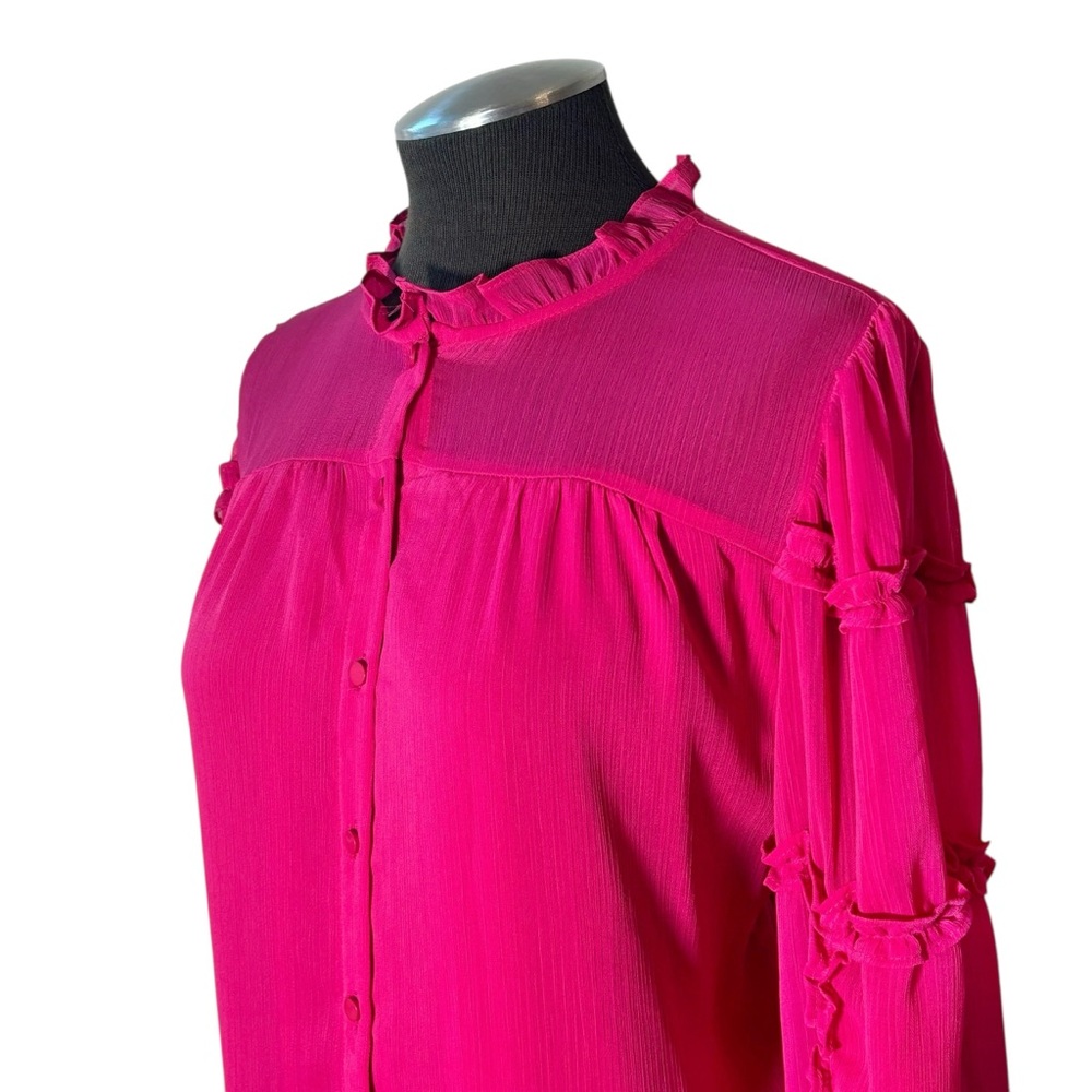 CeCe Pink Ruffle Blouse - Picture 8 of 10